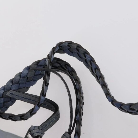 GUCCI Bamboo Tote Bag Leather Blue Auth - Picture 9 of 16